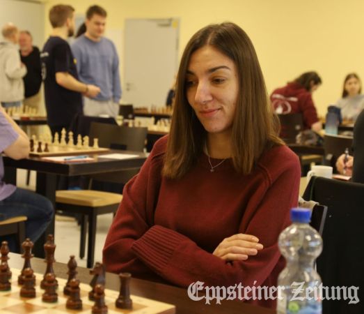 Irina Bulmaga an Brett 1 für Eppstein in der Oberliga vor wenigen Wochen
            Foto: privat