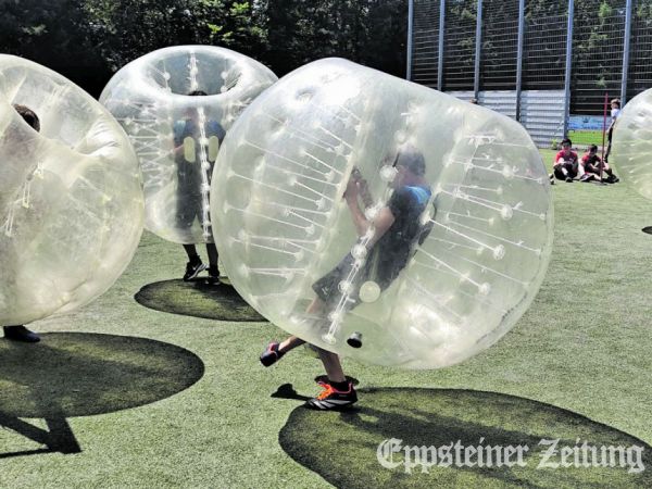 Ein hitziges Vergnügen: Bubble-Soccer.