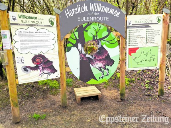 Das Eingangsschild am Eulenpfad.Foto: privat