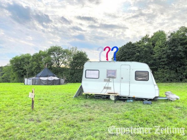 Auf die Kinder im Zeltlager wartete der Wohnwagen der „Drei Fragezeichen”.Foto: privat