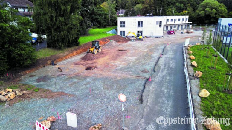 Die Kita-Baustelle an der Embsmühle schreitet voran.Foto: Stadt Eppstein