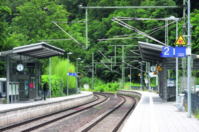 Bahnsteig am Eppsteiner Bahnhof.Foto: Julia Palmert