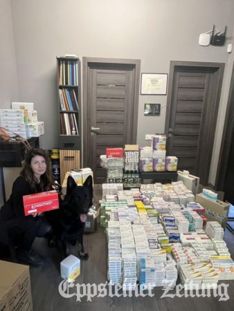 Kateryna Nozhevnikova dankt im Namen der OrganisationM Corporation für die großzügigen Spenden als Zeichen der Menschlichket und Solidarität.Foto: privat