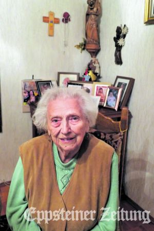 Miele Kauß feiert am 23. Dezember ihren 100. Geburtstag.Foto: Beate Schuchard-Palmert