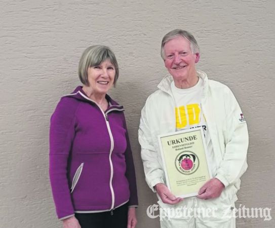 Zwei langjährige Mitglieder der Mattenfüchse: Sidrat Blöchle und Ehrenmitglied Roland Benner.
            Foto: Caren Lewinsky