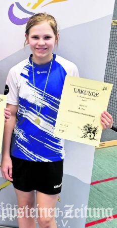 Jasmin Röwer räumte beim D-Ranglistenturnier ab.
Foto: privat