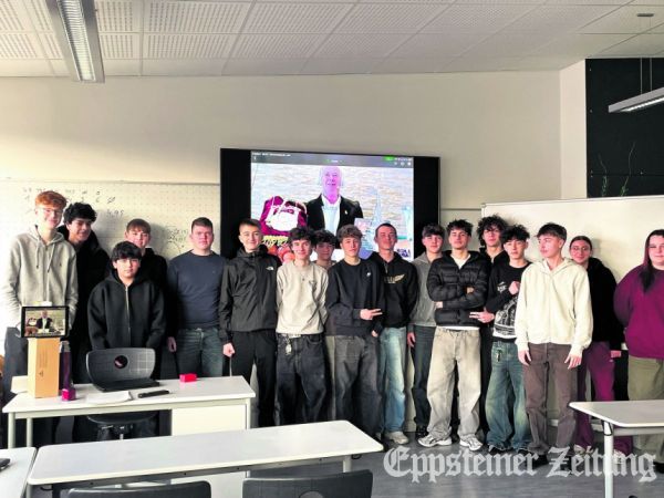 Live-Schaltung nach Jerusalem – Schülerinnen und Schüler der 10. Klasse sprachen im Religionsunterricht mit dem Juden Yair Ben Yehuda.Foto: privat