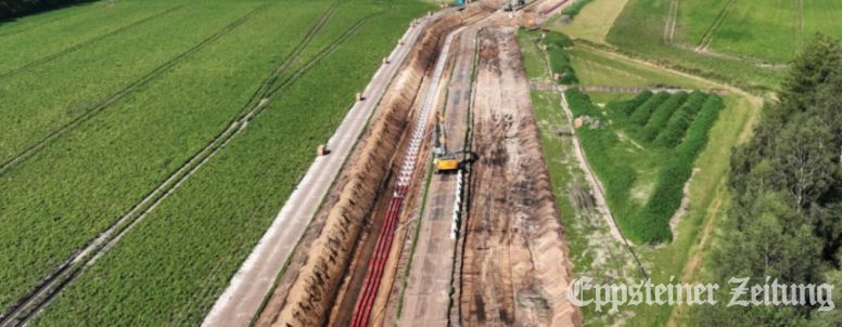 Baustelle für die Erdverkabelung vom Norden in den Süden Deutschlands.Foto: amprion.net