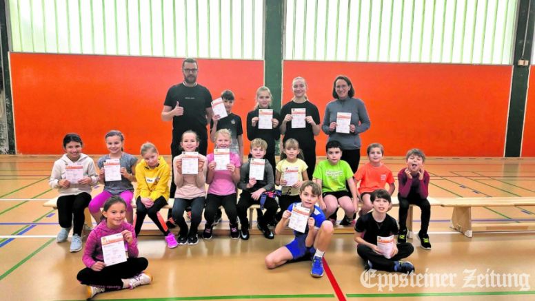Sportabzeichenregen bei den Kindern der TuS Leichtathletikabteilung. Foto: privat