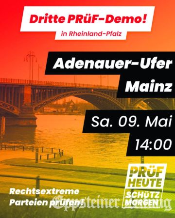 F&uuml;r die zweite Pr&uuml;f-Demo am 9. Mai in Mainz will L&uuml;nenb&uuml;rger keinen Plakatierungsantrag stellen, im Juni will sie es erneut versuchen.