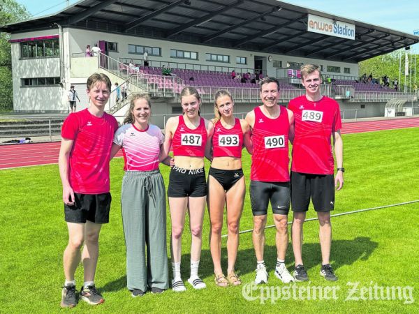 Das Eppsteiner Team in Wetzlar (v. l.):  Jannik Hickmann, Nicole Pasker, Ines Frank, Paula Vitze, Markus Pasker und Ben Miller-Bergfriede (v.l.).Foto: privat