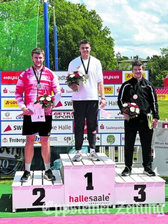 Tim Steinfurth auf Platz 2 in Halle, auf Platz 1 kam der Ungar Roland Imre, Platz 3 ging ins Saarland an Timo Port.Foto: privat
