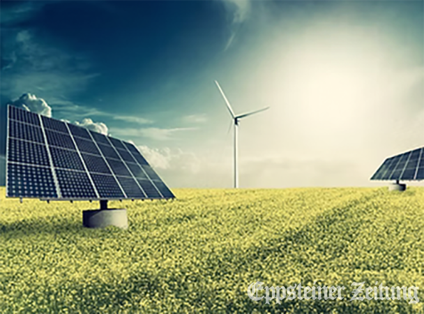 Erneuerbare Energiequellen wie Solar und Wind als Alternative zur Verbrennung fossiler Rohstoffe.Symbolbild: Veranstalter