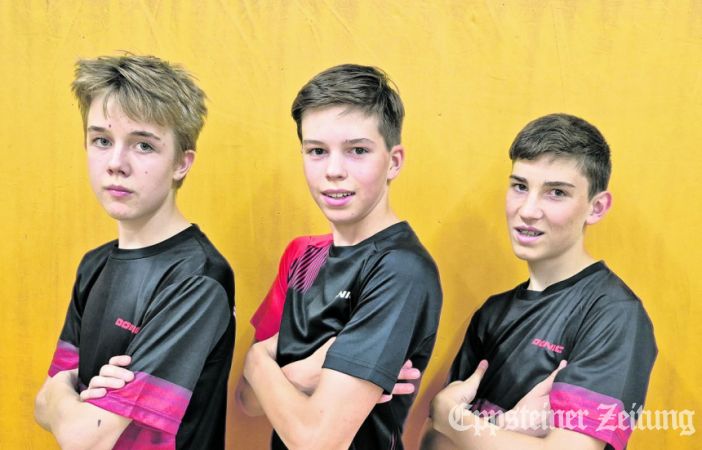 Die Jugend 15 (v.l.): Julius Beckschäfer, Sebastian Frönd und Lukas Schulte.Foto: privat