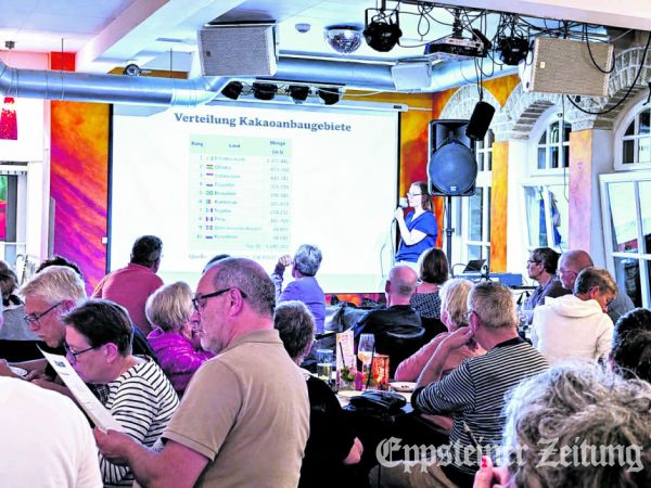 Ricarda Prinz nahm die Besucher in der Wunderbar mit auf eine Reise zum Thema Schokolade.Foto: privat
