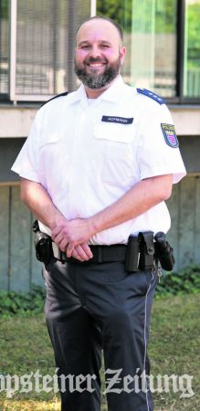 Dominic Hofmann, Schutzmann vor Ort für Kelkheim, Liederbach und Eppstein.
Foto: Polizeipräsidium Westhessen