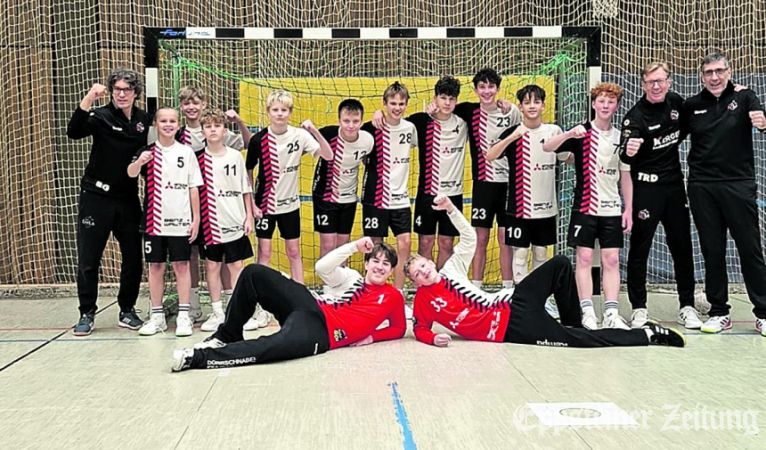 Die Jungs der C-Jugend gewann verdient mit 35:27 gegen Eintracht Frankfurt.Foto: privat