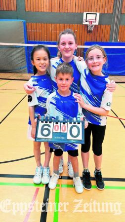 Die U11-1 Mannschaft der SG Bremthal/Fischbach (v.l.): Hanya Yu, Louisa Scherer, Simon Mayer, Marie Finzen.Foto: privat