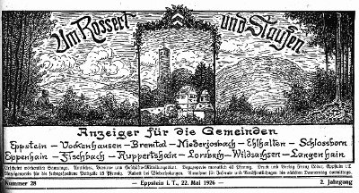 Zeitungskopf vom 14. November 1925